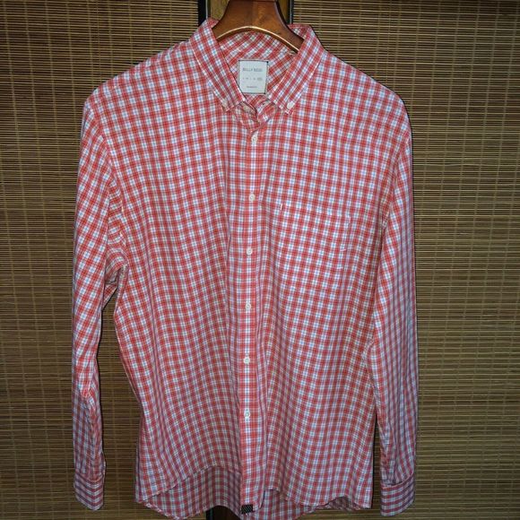 BILLY REID Shirt Button Down PINK WHITE PLAID XXL - Picture 2 of 4